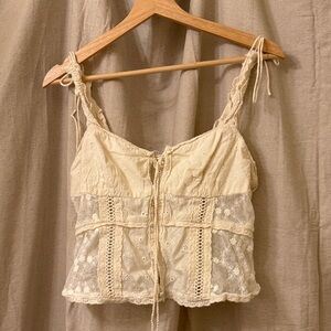 For Love And Lemons Cream Lace Camisole